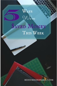 5 Ways We've Saved Money This Week