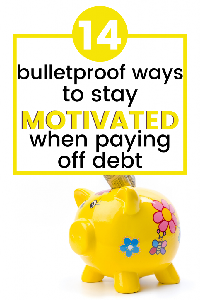 Paying off debt can be hard. Stay motivated with these tips and ideas so you can get debt free quickly even on one income.