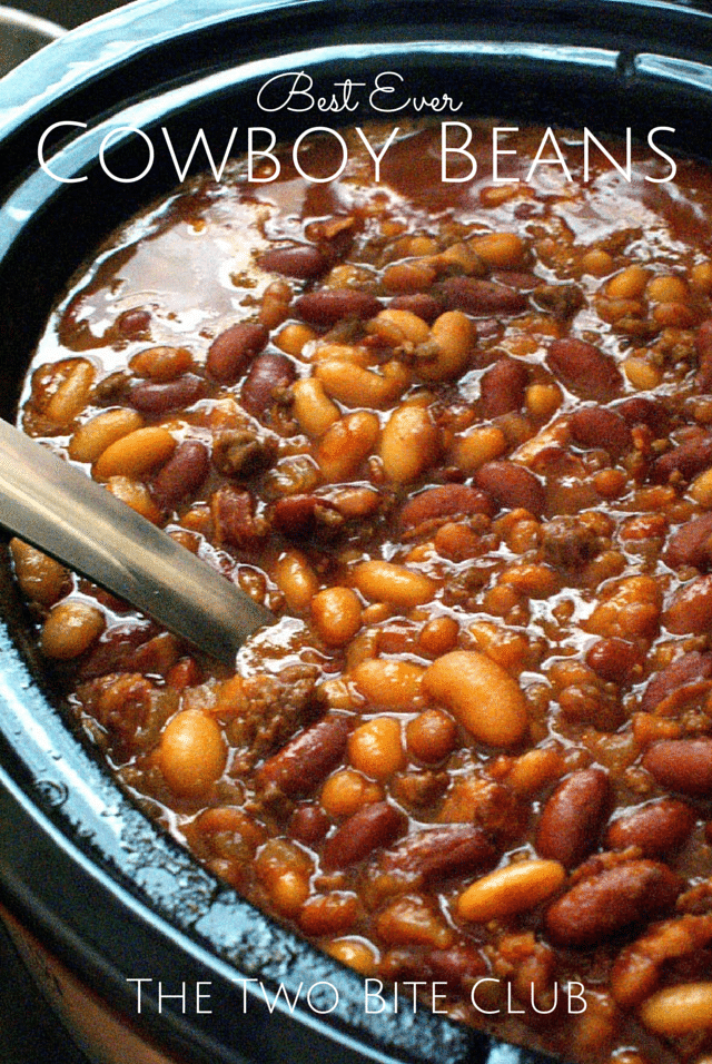Cowboy Beans. Find this recipe and more ideas perfect for your summer potluck here.