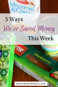 5 Ways We've Saved Money This Week 58 - An entire series of money saving tips.