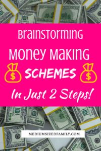 You can brainstorm money making schemes in just 2 simple steps. Get a list of ideas to get started and tips for helping you discover your own money making ideas.