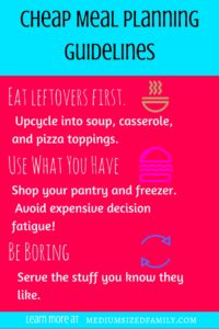 How Cheap Meal Planning Can Save You Money and Simplify Your Life. Lots of different ideas for making cheap meal plans a little easier. I didn't know about decision fatigue, but it totally makes sense!