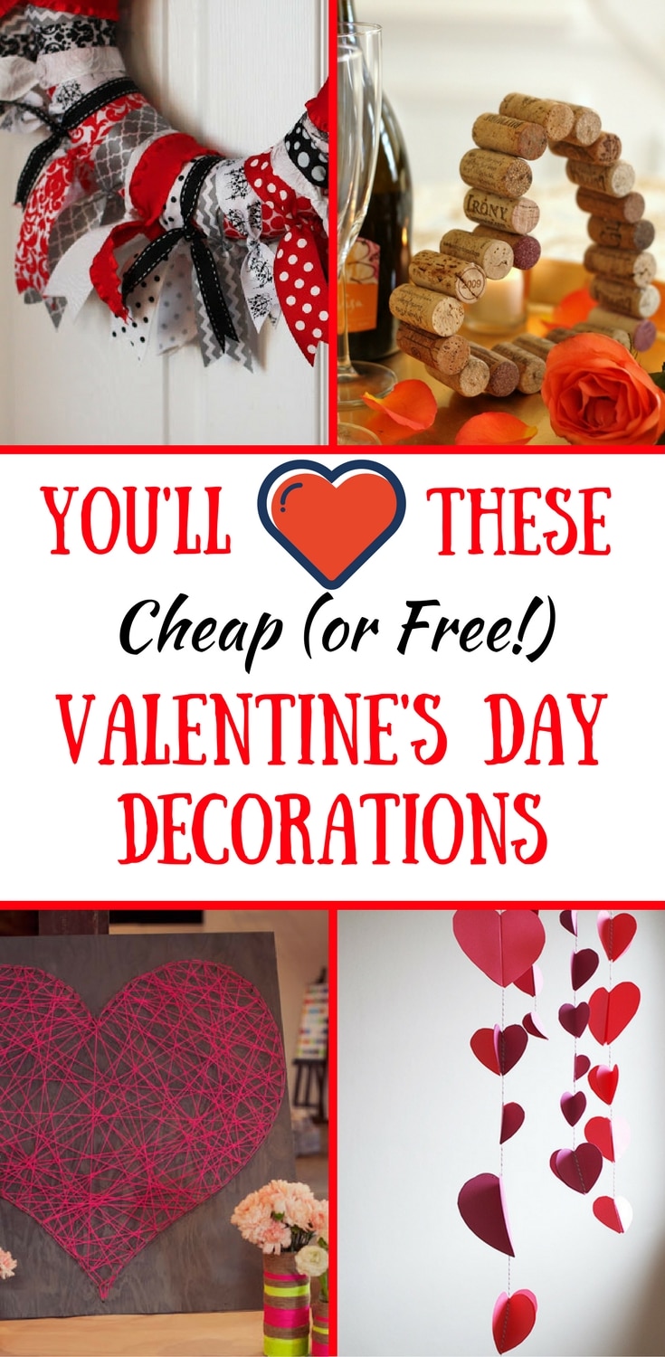 You'll Heart These Free or Cheap Valentines Day Decor Ideas