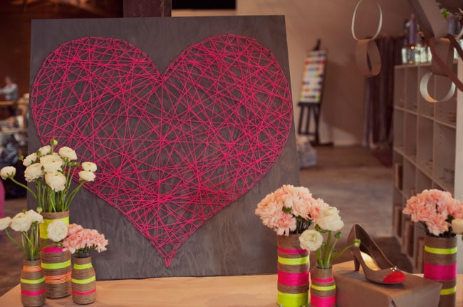 Valentine's Day Decor Ideas: DIY String Heart