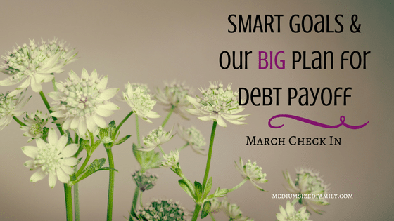 SMART Goals and Our BIG Plan for Debt Payoff - March Check In