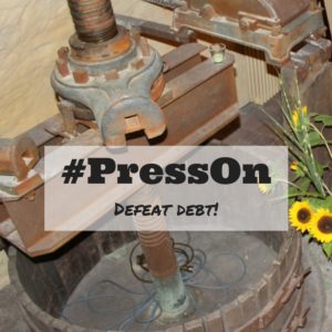 #PressOn The hashtag motto that will help us defeat debt this year.