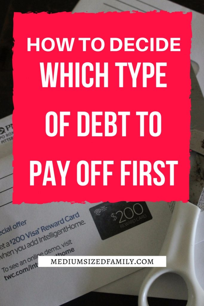 So you know you need to get that debt paid off, but which kind of debt should you get rid of first? This post helps you sort it all out.