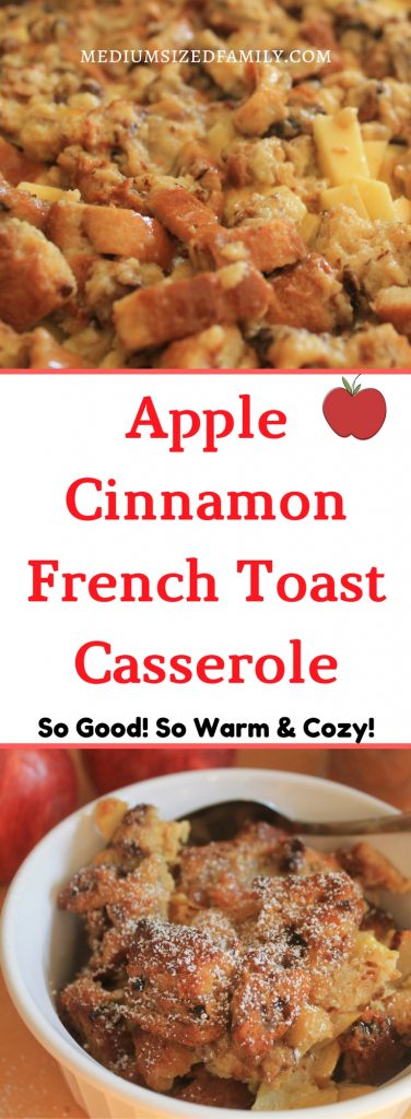 Apple Cinnamon French Toast Casserole Tastes amazing without being overpowering. No need to wait until tomorrow!