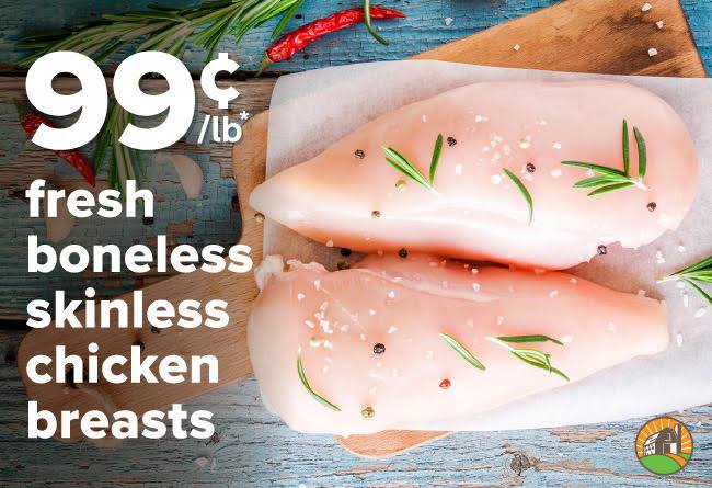 Get chicken for just 99 cents per pound!