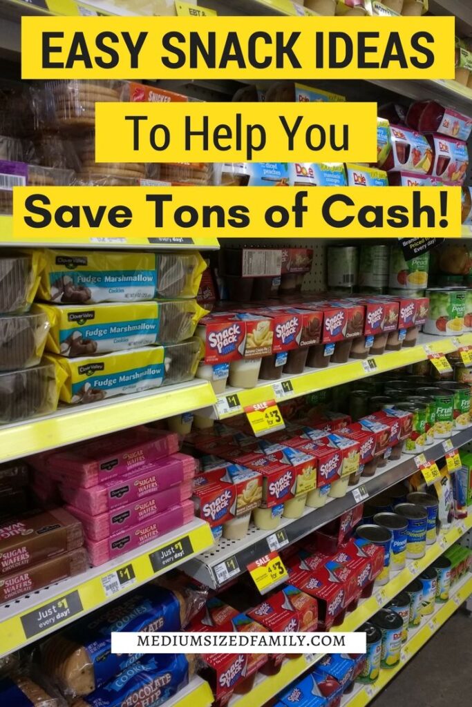 Keeping snacks for trips handy can save you a ton of money. It helped our family pay off thousands in debt! All you need is a list of foods that travel well. Get the free printable here!