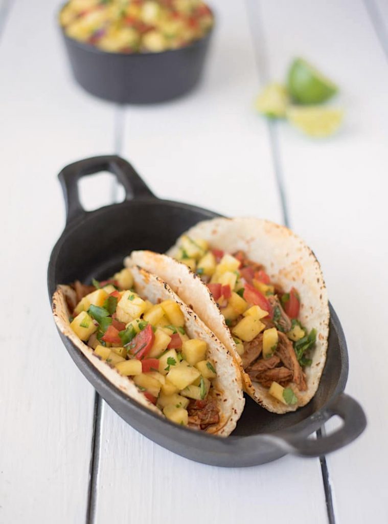 Slow Cooker Pineapple Pepper Carnitas Tacos