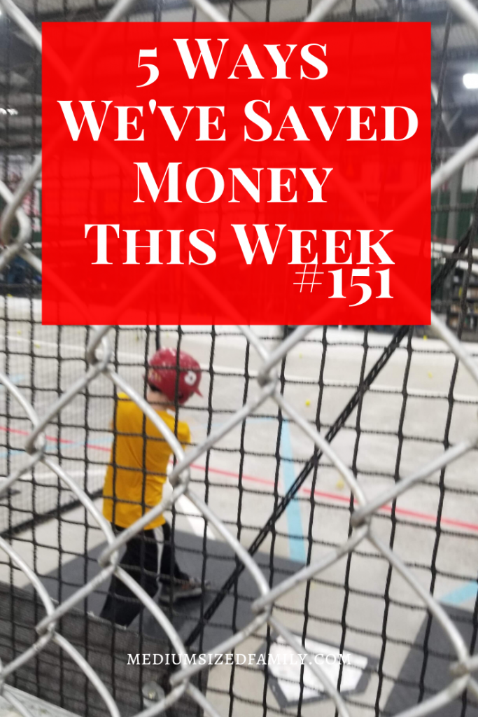 Part of the 5 ways we've saved money this week series of ways to save money