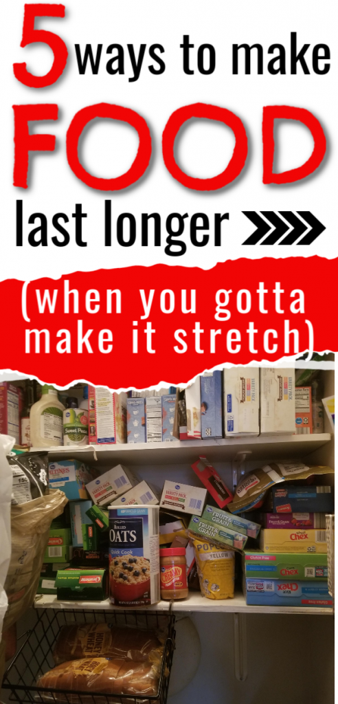 Learn ways and the how to make food last longer when you're running low on food and the stores are out of bread milk eggs and more.