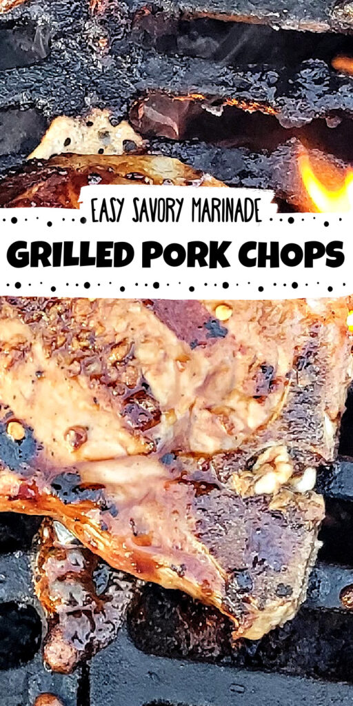 The best, easy grilled pork chop marinade recipe you'll ever use. grilled pork chop marinade, bone in grilled pork chop marinade, boneless grilled pork chop marinade, easy grilled pork chop marinade, marinated grilled pork chops