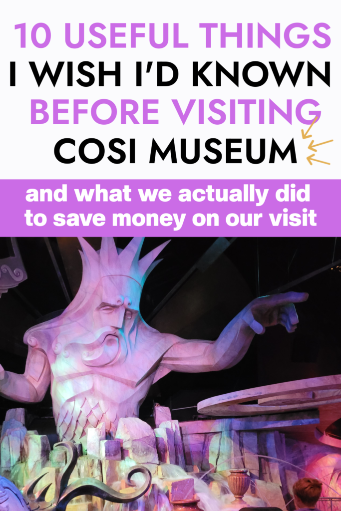 what you should know before you visit COSI science museum in Columbus, Ohio. COSI museum, COSI Columbus, science museum, staycation, travel with kids, fun learning, ohio travel, day trips, children's museums, science museums