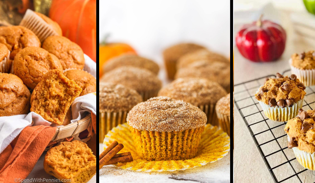 Fluffy Pumpkin Muffin Recipes including cinnamon pumpkin muffins