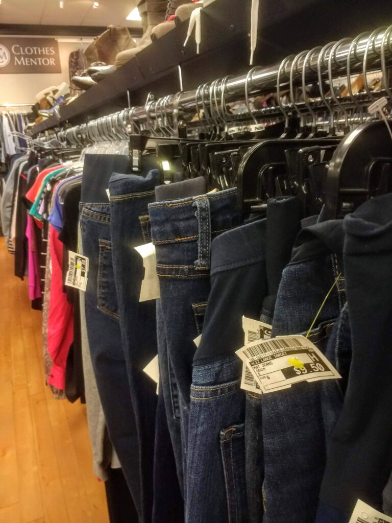 clothes shopping thrift store